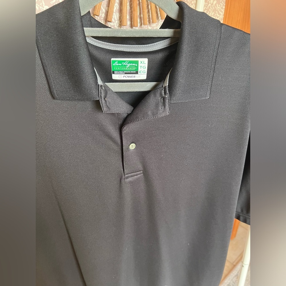 Men’s Ben Hogan Performace Power Air Black Lightweight Polo Golf Shirt - Picture 2 of 6